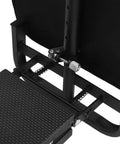 Close-up of a 10.6 Inch Wider And Thicker Cushioned Comfy Garden Kneeler And Seat Folding Bench, showing black cushioned pad and frame.