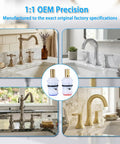 Dual Ceramic Stem Disc Faucet Cartridge Replacement Kit For Double Handle Bathroom Sink Taps Hot Cold Drip Proof Valve Repair showcased.