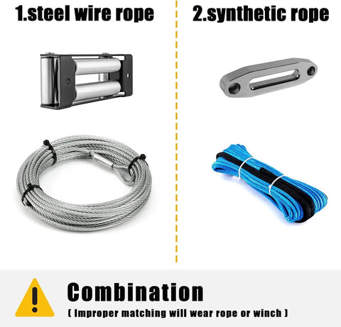 Winch Roller Fairlead 5 Inch Heavy Duty With 125mm Bolt Pattern Bolt On Ready For ATV UTV Truck And Boat Winches Fits Most Models Without Drilling Rugged Trailer Winch Replacement Part, steel and synthetic rope comparison