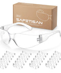 Clear Safety Glasses For Men Bulk 24 Pack Crystal Safety Goggles With Scratch Resistant Polycarbonate Lenses Meets ANSI Z87.1 Protective Eyewear