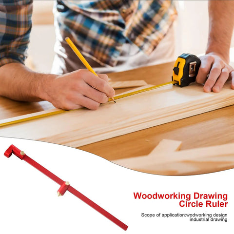 Person using Kickass Shop Tested 300Mm Woodworking Compass Tool Crafted From Heavy Duty Aluminum Alloy Circle Marking Gauge.