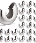 Must Have 24 Piece Bead Chain Stopper Set For 7 Mm Beads Metal Crimp Ball Stopper For Blind Control Silver Finish