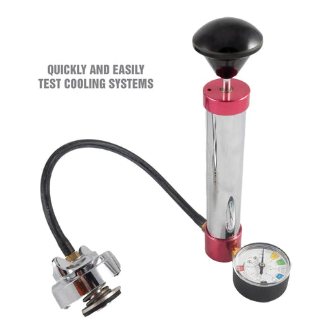 Cooling System Pressure Test Pump Kit For Cars And Trucks, Near Universal Leak Tester with gauge and adapter