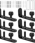 6 Pack Sliding Barn Door Floor Guide Heavy Duty Carbon Steel Adjustable Roller Bottom Guide For Double Barn Doors Easy Install Hardware Kit With Screws For Bathroom Kitchen Closet Bedroom