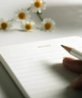 Executive Desk Notepads Bundle For Professionals, Minimalist Lined Memo Pads With Gold Foil Accents, hand writing on notepad