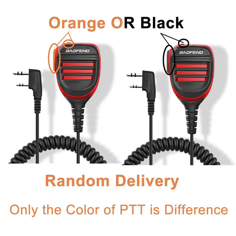 Rugged Handheld Speaker Microphone for Two Way Radios with Dual PTT and Clear Sound, rainproof and dust resistant, red design