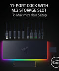 Flex Your Desk With This Thunderbolt Five Dock Offering Eleven Ports And An M2 Ssd Slot For Smooth Multi Monitors and Quick Laptop Power Ups.