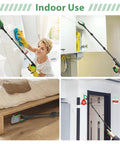 VerdiNex 52-inch foldable reacher grabber with green anti-slip jaw for indoor use (front view)
VerdiNex 52-inch foldable reacher grabber with magnetic tip and rotating jaw for cabinet access (side view)
VerdiNex 52-inch reacher grabber under-bed pickup tool with green jaw (under-furniture view)
VerdiNex 52-inch reacher grabber extended to door handle in hallway (installed view)