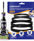 Replacement Belt Set For ProHeat 2X Revolution Pet Pro Carpet Cleaner 4Pack with packaging and cleaner unit visible