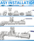 Stainless Steel 304 1 Inch NPT Female Tee Pipe Fitting 1 Inch By 1 Inch By 1 Inch Connector 2 Pack installation setup