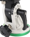 Close-up of Equatorial Telescope Mount Base showing adjustable 90-degree aluminum alloy design for portable nightscapes.