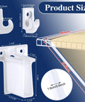 Heavy Duty Wire Shelf Support Brackets Kit For Closets Featuring Solid Metal Bars Wire Shelving Clips Corner Mounts And Screws, product size measurements