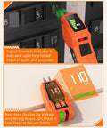 All In One Circuit Breaker Finder And Outlet Tester Kit with LED display and signal indicator in use for electrical diagnostics