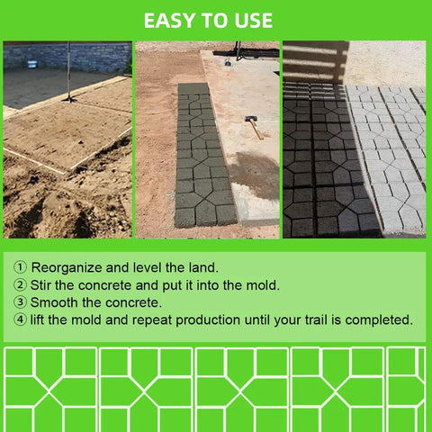DIY Friendly Walk Maker For Concrete Path Molds Square Two Pack No Brainer Easy Yard Garden Patio Pathway Pavers guide