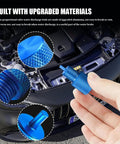 Drum And Disc Brake Proportioning Valve Bleeder Tool Set For PV2 PV4 with upgraded aluminum construction shown in hand.