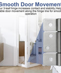 Built Tough Three Leaf Hinges Satin Nickel With Flush Screws For RV Mobile Home Bifold Closet Doors showcases smooth movement.