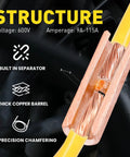 Uninsulated Butt Connectors Kit With 24 Bare Copper Splice Terminals AWG 8-4 And 24 Pcs 3 To 1 Heat Shrink Tubing