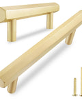 Solid Brass Cabinet Pulls 5 Pack Hexagon Drawer Handles With Five Inch Hole Center And Six Point Six Inch Total Length Brushed Finish