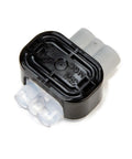 Close-up of Moisture Guard Weatherproof Connector For 16 To 14 AWG Wires With Mineral Oil Seal, UV Resistant Outdoor Electrical Connector