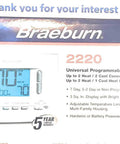 Universal Seven Day Or Five Two Day Or Non Programmable Thermostat With Large 3 Inch Blue Backlit Display box packaging