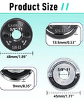 5/8-11 Angle Grinder Flange Nut Set dimensions; nut diameter 48mm, 45mm, thickness 13.5mm, 9mm; tool-less quick release design