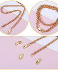 Gold Lobster Claw Clasps 12mm Set of 10 for Jewelry Making 14K Gold Copper Closures with closed jump rings shown with chain