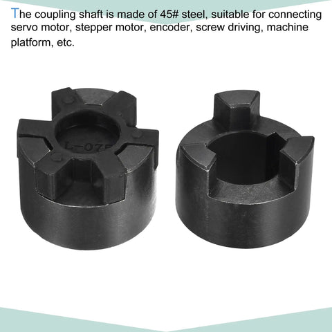 Flexible Coupling Shaft 20mm To 25mm Bore, 52mm Length, 44mm Outer Diameter, 6mm Or 8mm Slot, Pro Grade Heavy Duty Steel Connector