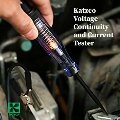 Person using All In One Continuity And Current Tester For 6 To 12 V DC And 24 V AC Heavy Duty Electrical Tester with sharp probe