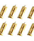 Two Point Six Inch Gold Small Hinges Set For Cabinets And DIY Projects, 201 Stainless Steel Square Corner Folding Butt Hinge with screws