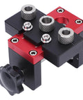3 In 1 Aluminum Pocket Hole Jig Kit With Dowel Guide For 8mm 10mm And 15mm Drill Openings, adjustable depth, CNC-machined