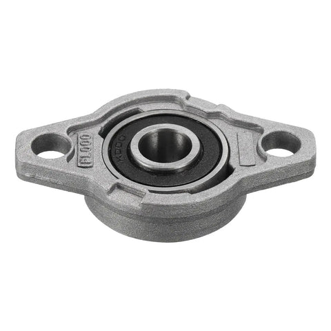 KFL000 Flanged Pillow Block Bearings 10mm Bore Zinc Alloy Self Aligning Flange Mounted Bearings With 8 Screws And 4 Key Wrenches Built To Last Rustproof Housing For Solid Shaft Support In Machinery And DIY Projects For Gear Heads, 10mm bore