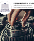 Must Have Serrated Lock Washer Set 400 Pack Stainless Steel Internal and External Tooth Washers in use on machinery