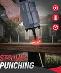Heavy Duty Pneumatic Nail Puller And Air Punch Nailer crafted tough demonstrates strong punching on wood, removing spikes effortlessly.