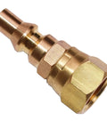 Brass RV Propane Quick Connect Fittings One Quarter Inch To Three Eighth Inch Female Flare For Low Pressure Gas Appliances