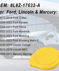 Washer Fluid Cap Replacement For Ford C Max Escape Focus Mustang Lincoln MKC Yellow Direct Fit Heat Resistant Plastic Reservoir Cap OEM 8L8Z 17632 A Compatible