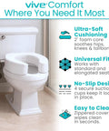 Toilet Seat Cushion Soft Foam Donut Pad For Elongated And Standard Seats displayed in a bathroom setting.