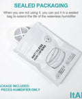 Sealed packaging of Disposable Waterless Humidifier Plus Kit For AirMini With N20 Connector 12 Pack showing bag and humidifier inside.