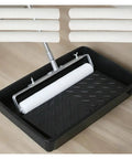 18 Inch Paint Roller Kit For No Sweat Interior Refreshes Featuring A Non Shedding Microfiber Brush That Delivers Slick Wall Coverage And Zero Mess When Applying Heavy Duty Latex Or Oil Coatings with paint tray and microfiber rollers.