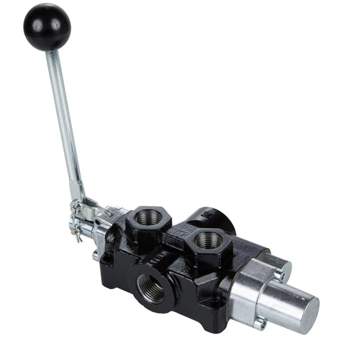 18 GPM Hydraulic Log Splitter Valve With Auto Return Detent And Relief Control Lever, 3000 PSI, Beefy Heavy Duty Metal Build