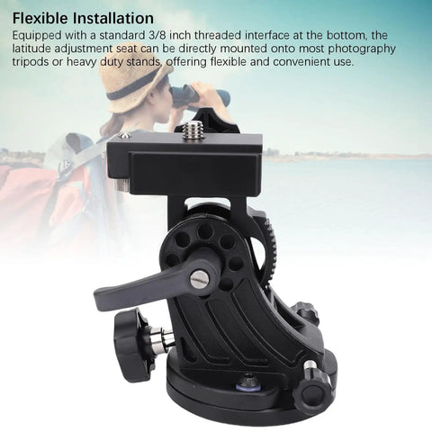 All Metal Telescope Mount With 0 To 90 Degree Fine Tilt, Aluminum Alloy Latitude Adjustment Seat