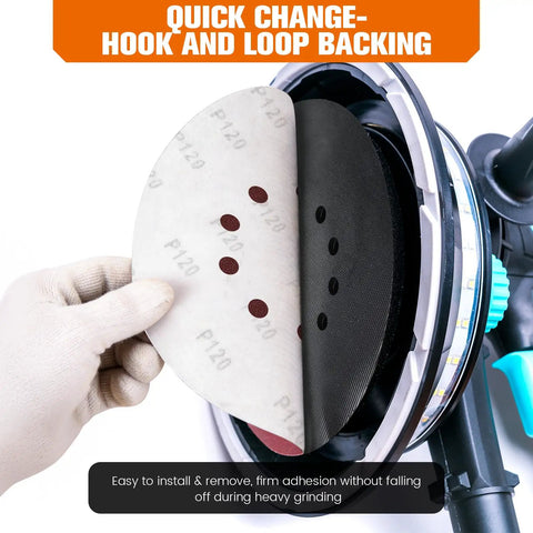 Ditch The Sanding Hassle With This Sweet 84 Piece Set Of Pro Grade 9 Inch Aluminum Oxide Discs featuring hook and loop backing for easy use.