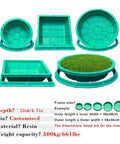 Durable Round Septic Lid With Frame For Lawn Drainage And Pull Hole Recessed Sewage Cover 39.4x39.4In Boss Level Yard Solution