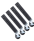 Heavy Duty Carbon Steel Furniture Legs With Casters 4 Pack Table Leg Extenders Riser For Cabinets Sofas Beds Desks Coffee Tables Easy Installation Height Adjustable 27cm Makes Moving Heavy Furniture A Breeze
