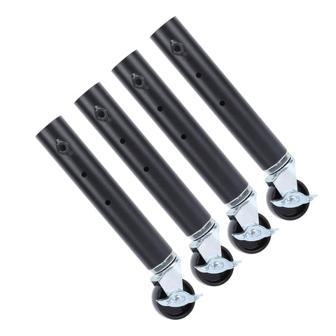 Heavy Duty Carbon Steel Furniture Legs With Casters 4 Pack Table Leg Extenders Riser For Cabinets Sofas Beds Desks Coffee Tables Easy Installation Height Adjustable 27cm Makes Moving Heavy Furniture A Breeze