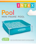 Blue Intex 4 Foot By 12 Inch Mini Durable Vinyl Kiddie Pool For Outdoor Fun, Above Ground Frame ideal for swim practice.