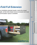 Truck with open drawer showing 36 Inch Beefy Heavy Duty Drawer Slide Without Lock 2 Inch Wide Up To 250 Lb Load Full Extension 3 Fold Ball Bearing Side Mount 1 Pair Ideal For Tool Chests Cabinets Workshop Drawers Durable Steel Construction