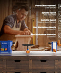 Badass Benchtop Wood Lathe Featuring A Solid 600 Watt Motor For Effortless Spinning And Flawless Detail Work Made For Weekend Tinkerers And Pro Level Woodcrafting Pros, showcasing its features on a workshop table.