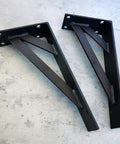 Killer Heavy Duty Shelf Brackets 80 Inch White Wall Mounted Triangle Supports 800 Kilogram Load 5mm Thick Steel Pack Of Two Black.
