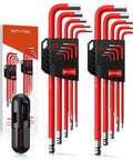 18 Piece Magnetic Allen Key Set With Ball End Hex Keys And Torque Handle, S2 Steel Long L Keys displayed with storage case