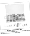 200 Pcs Compression And Extension Spring Assortment Kit For Automotive Repairs Appliance Fixing Electronics Tool Sturdy Spiral Springs Versatile Small Tension Set in plastic organizer box